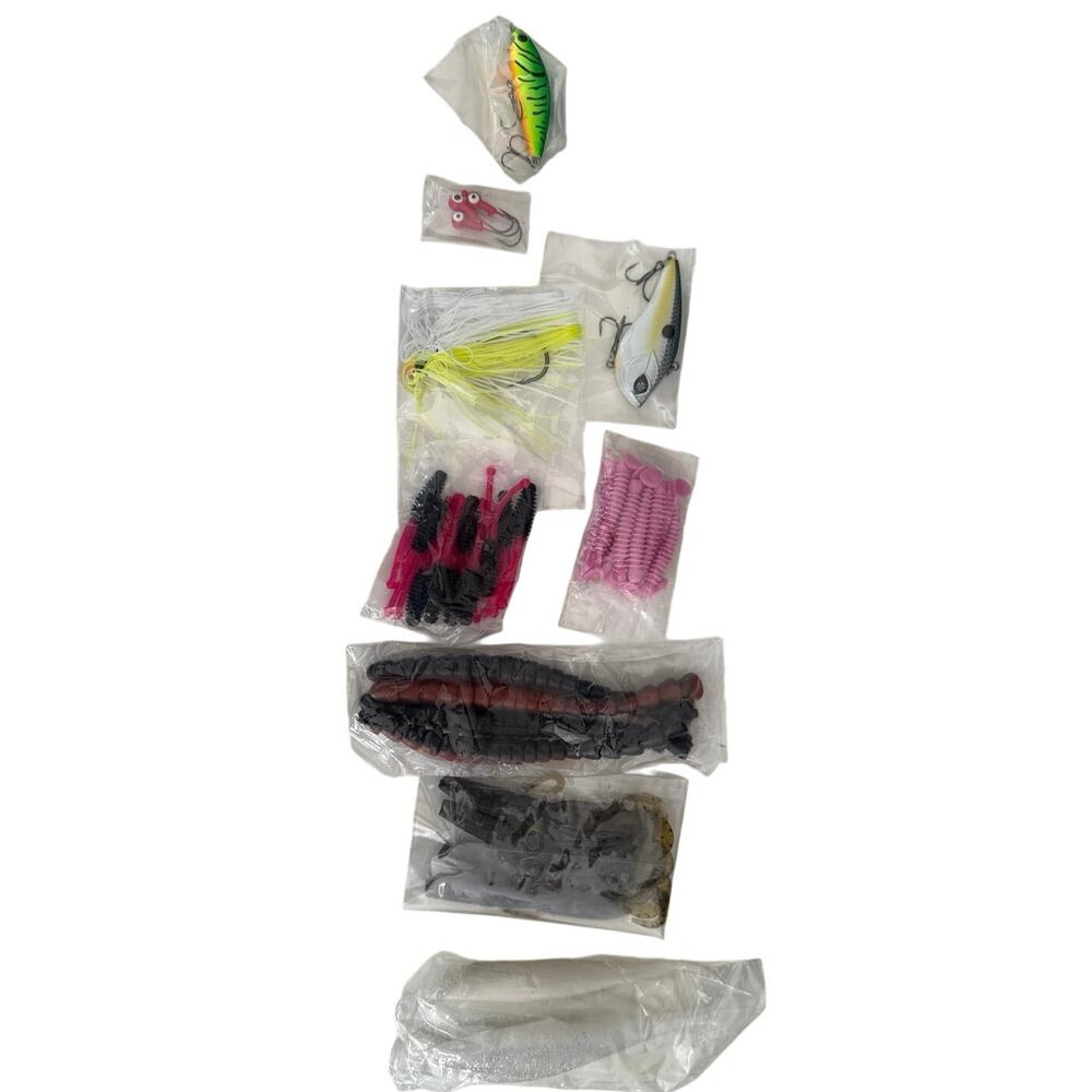 Lot of 9 Fishing Lures jig heads hot tiger googan squad klutch lipless crankbait